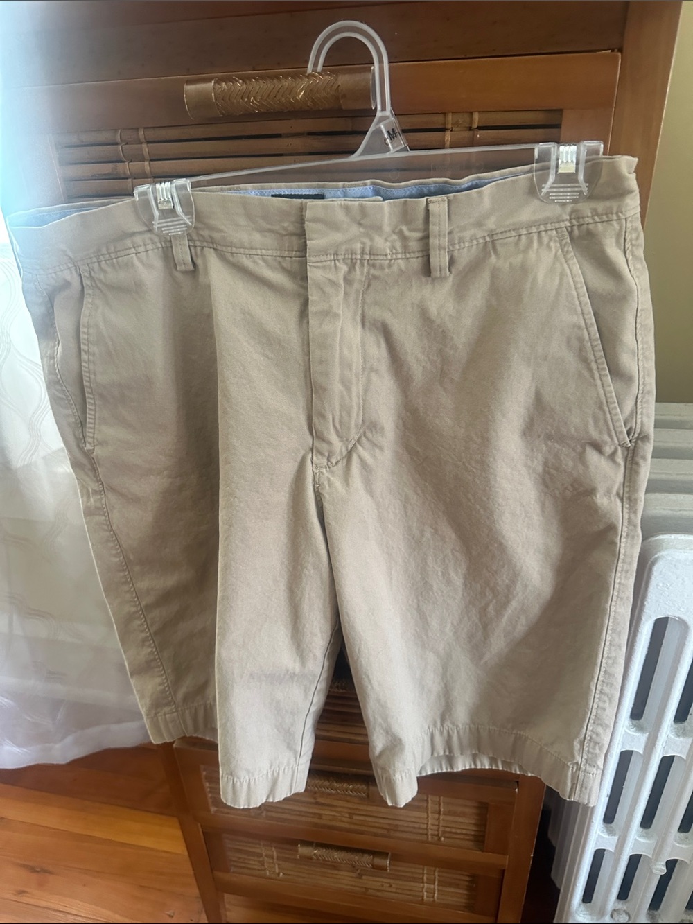 J. Crew Men's Khaki Flat-Front Cotton Shorts